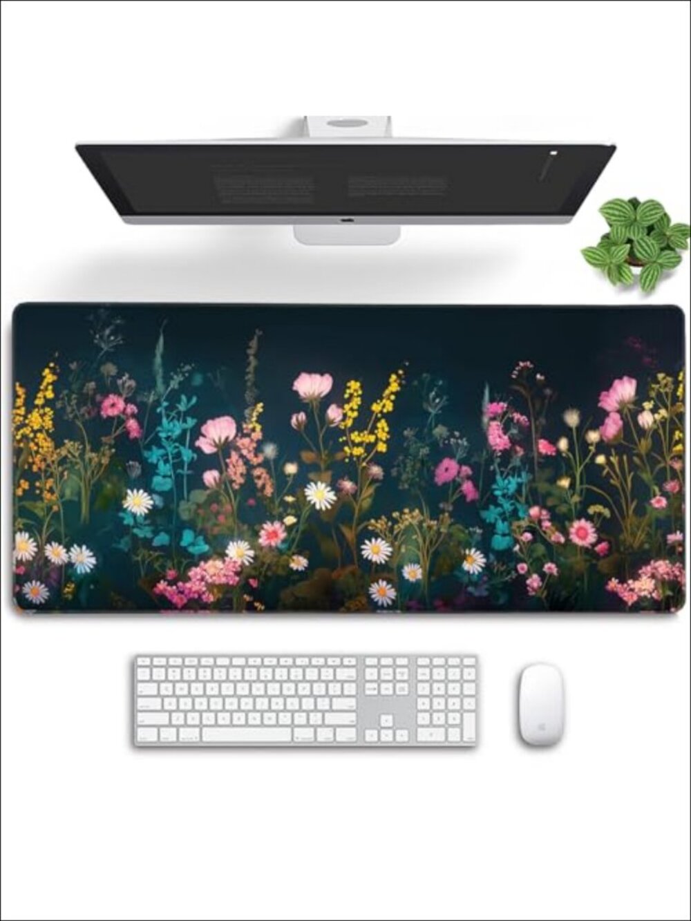 Large Gaming Mouse Pad Desk Mat Non-Slip Rubber Base Stitched Edge